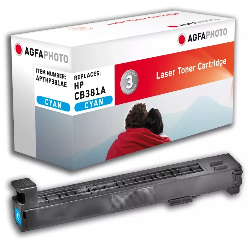 AGFAPHOTO Toner compatível ciano (HP 824A / CB381A) para HP Color LaserJet CM6030, CM6040, CP6015