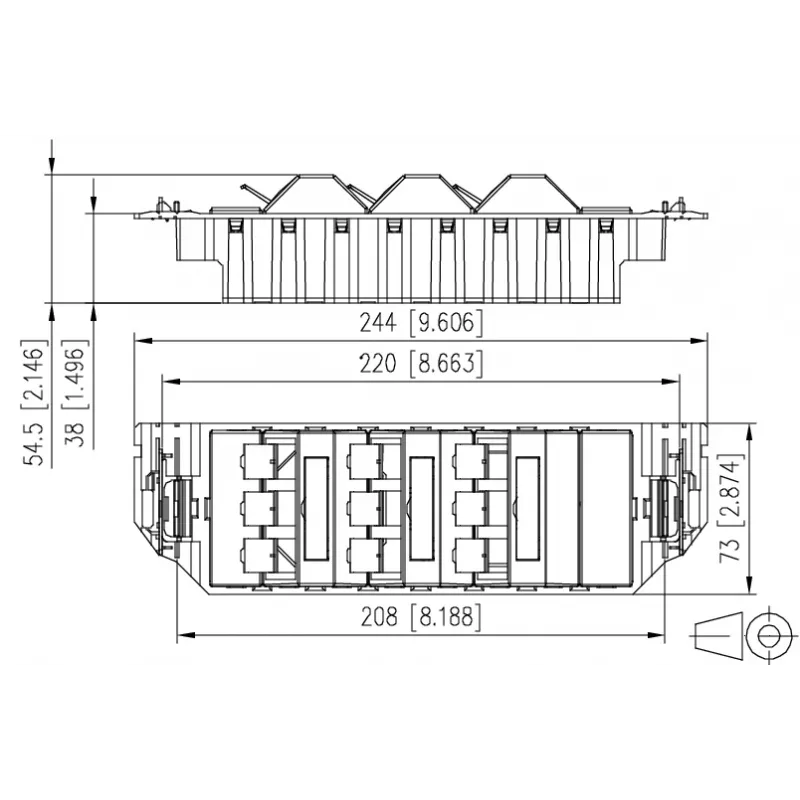 METZ CONNECT Módulo Keystone RJ45 Cat.6A blindado preto pack de 1