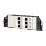 MetzConnect E-DAT subway 6x8(8) GB3 Unidade de ligação de dados vazia - Cat6 - 6x RJ45 - branco pérola - sem módulos (1309360601-E)
