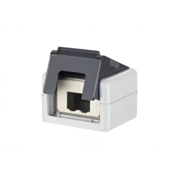 METZ CONNECT E-DAT Caixa modular com 12 portas, cinzento claro (RAL 7035), IP20, vazia
