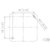 METZ CONNECT E-DAT Caixa modular com 12 portas, cinzento claro (RAL 7035), IP20, vazia