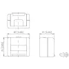 METZ CONNECT E-DAT Caixa modular com 12 portas, cinzento claro (RAL 7035), IP20, vazia