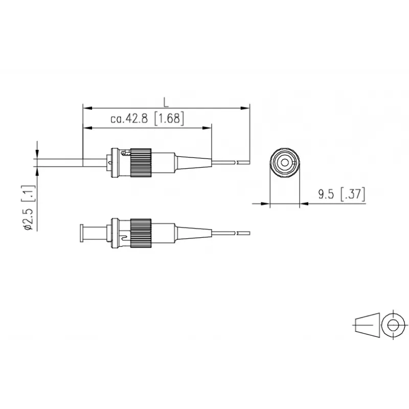 METZ CONNECT 150M1AO0020E Cabo de patch de fibra ótica OM3 ST/PC 2 m Multi