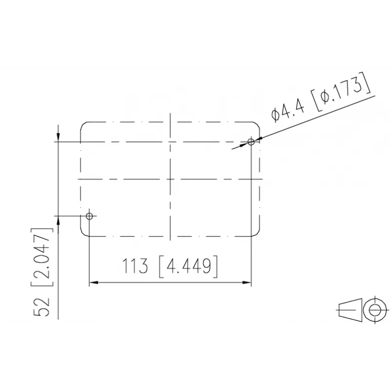 METZ CONNECT 1401010620ME caixa de ligação Ethernet industrial, cinzento, metal, IP67, 124x78x57 mm