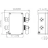 METZ CONNECT 1401010620ME caixa de ligação Ethernet industrial, cinzento, metal, IP67, 124x78x57 mm