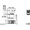 METZ CONNECT 130A10-29-I-B1 Plano preto conector fêmea RJ45 Cat6A blindado módulo Keystone