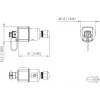 METZ CONNECT Ficha RJ45 montável em campo Cat.6A blindada IP67 preto 41,8mm