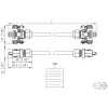 METZ CONNECT E-DAT Industry Cabo de patch V6 IP67 Cat6 SF/UTP 15m amarelo