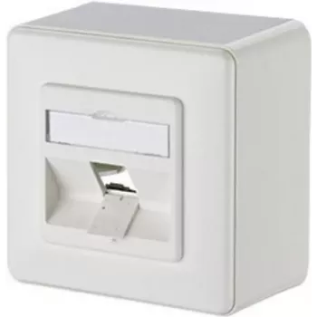 METZ CONNECT BTR 130B10D10002-E tomada de rede de montagem à superfície 1 porta, vazia, branco puro, 85x85x43mm