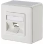 METZ CONNECT BTR 130B10D10002-E tomada de rede de montagem à superfície 1 porta, vazia, branco puro, 85x85x43mm