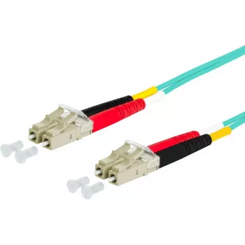 METZ CONNECT 151J1JOJO50E cabo patch de fibra ótica LC duplex para LC duplex 50/125µm multimodo OM3 5m aqua