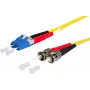METZ CONNECT cabo patch OpDAT OS2 LC-D/2xST SM 2m amarelo I-V(ZN)H 9/125µm