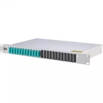 METZ CONNECT 150255BA12-E patch panel de fibra ótica 1U 24 portas LC-duplex OM4 - cinzento (RAL 7035)