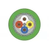 METZ CONNECT M12 cabo de ligação angular para reto, codificação D, 4 polos, 10 m, blindado, PUR, verde