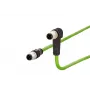 METZ CONNECT M12 cabo de ligação Industrial Ethernet, codificação D, 4 polos, 5,0 m, blindado, verde