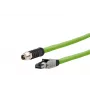 METZ CONNECT cabo Industrial Ethernet M12 codificação X CAT 6a SF/UTP 10 m verde bainha PUR adequado para corrente de arrasto (142M6X18100)