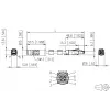METZ CONNECT cabo Industrial Ethernet M12 codificação X CAT 6a SF/UTP 10 m verde bainha PUR adequado para corrente de arrasto (142M6X18100)