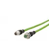 METZ CONNECT 142M2X12020 - 2 m - Cat6a - M12 - M12 - verde