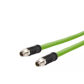 METZ CONNECT M12-M12 8 pinos codificação X corrente porta-cabos 10 m