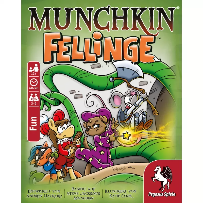 Pegasus Spiele Munchkin Fellinge (Demented Dungeons) expansão jogo de cartas