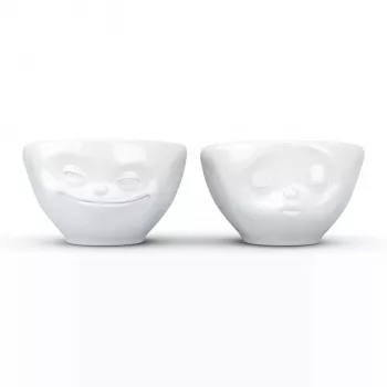 FIFTYEIGHT PRODUCTS conjunto de taças pequenas 100ml Grinning & Kissing branco