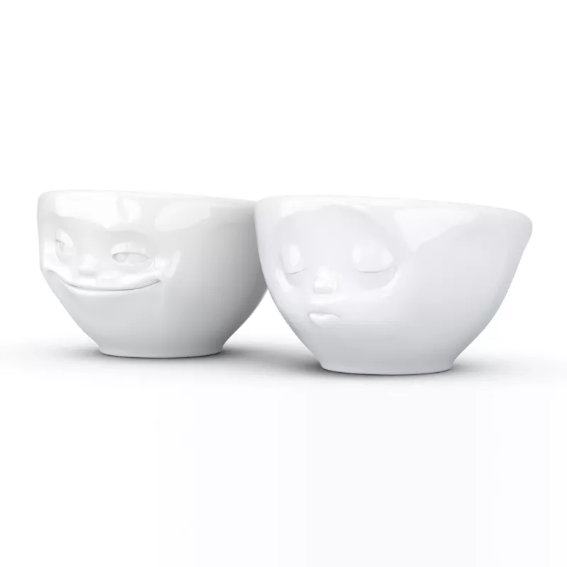 FIFTYEIGHT PRODUCTS conjunto de taças pequenas 100ml Grinning & Kissing branco