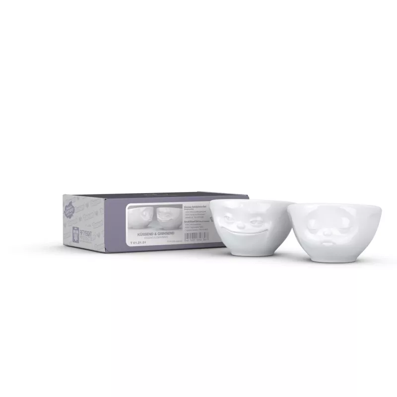 FIFTYEIGHT PRODUCTS conjunto de taças pequenas 100ml Grinning & Kissing branco