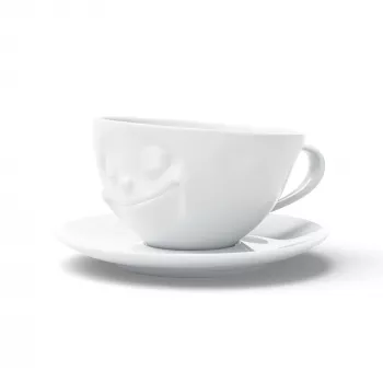 FIFTYEIGHT PRODUCTS FIFTYEIGHT caneca de café 200ml - Happy branco