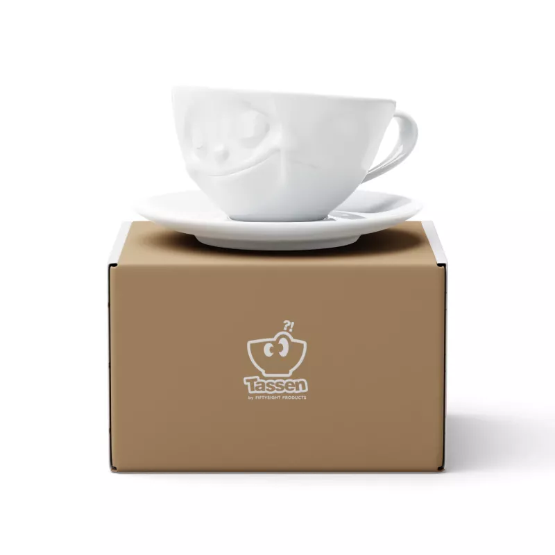 FIFTYEIGHT PRODUCTS FIFTYEIGHT caneca de café 200ml - Happy branco
