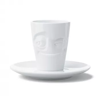 FIFTYEIGHT PRODUCTS chávena de café com asa 80ml - Mischievous branco