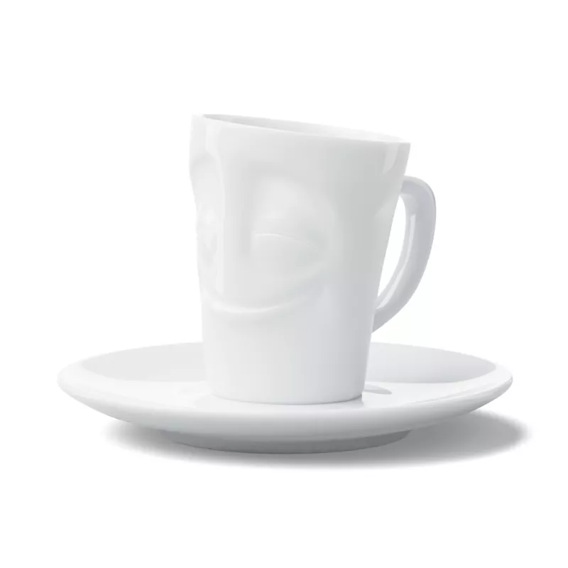 FIFTYEIGHT PRODUCTS chávena de café com asa 80ml - Cheerful branco