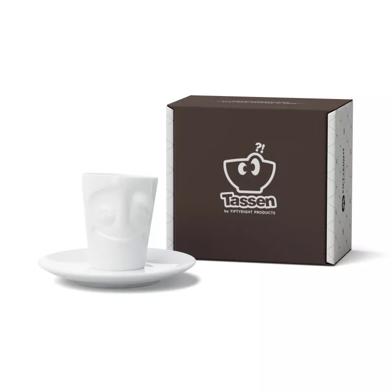 FIFTYEIGHT PRODUCTS chávena de café com asa 80ml - Cheerful branco