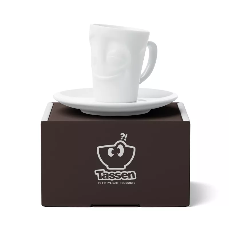 FIFTYEIGHT PRODUCTS chávena de café com asa 80ml - Cheerful branco