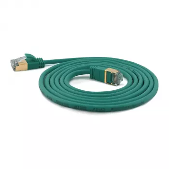 wantecWire cabo de rede CAT7 extra fino S/FTP verde 2,0m