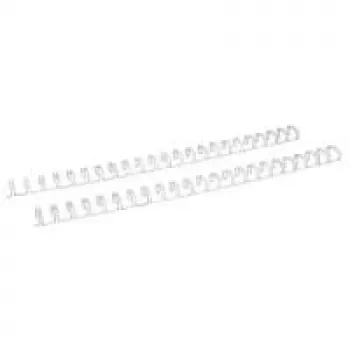 LMG Signaltechnologie 100 lombadas de arame Twin Loop brancas 6,4 mm para 30 folhas