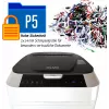 LMG AUTO180P5 destruidora de documentos com corte em partículas, 180 folhas de alimentação automática, nível de segurança P-5, preto/prateado