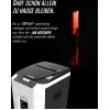 LMG AUTO180P5 destruidora de documentos com corte em partículas, 180 folhas de alimentação automática, nível de segurança P-5, preto/prateado