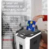 LMG AUTO180P5 destruidora de documentos com corte em partículas, 180 folhas de alimentação automática, nível de segurança P-5, preto/prateado