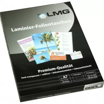 Películas de plastificação LMG brilhantes A7 80 mícron 100 unid.