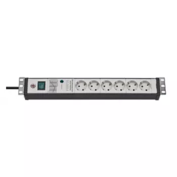 TRITON Régua de tomadas com 6x tomadas Schuko CEE 7/6, cabo de 2,5 m (RAC-RP-X04-P6)