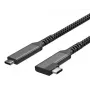Cabo de carregamento USB-C S CONN S/CONN maximum connectivity USB-C para USB-C 3.2 100W PD têxtil 90° - cabo - digital/dados