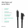 Cabo de carregamento USB-C S CONN S/CONN maximum connectivity USB-C para USB-C 3.2 100W PD têxtil 90° - cabo - digital/dados