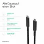 Cabo Flexline USB-C para USB-C, USB 3.2 Gen 2, 100W PD, nylon trançado, 1 m (FL31-75004)