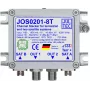 JULTEC JOS0201-8T Unicable II / JESS conversor de cabo único com 2x entradas ópticas de satélite e 1x entrada óptica terrestre, 8x saídas tipo F, conectores FC/PC