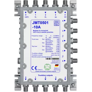 Distribuidor multi-tap Jultec JMT0501-10A, 5 derivações, passivo, 10 dB