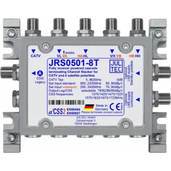 Multiswitch JULTEC JRS0501-8T 8 saídas para TV satélite e terrestre