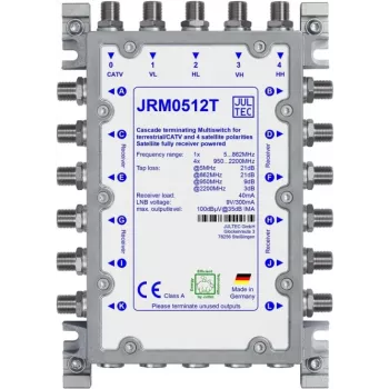 Multiswitch JULTEC JRM0512T 12 saídas 4 entradas SAT