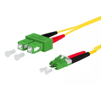 METZ CONNECT OpDAT cabo de patch SC-D APC/LC-D APC OS2 1,0 m - fibra monomodo