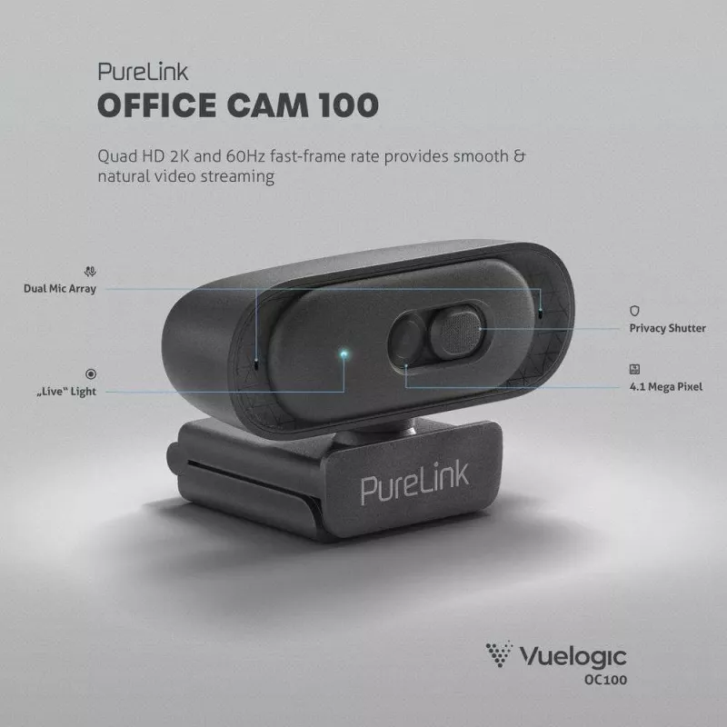 PureLink Webcam para home office, streaming ao vivo e ensino à distância (VL-OC100)