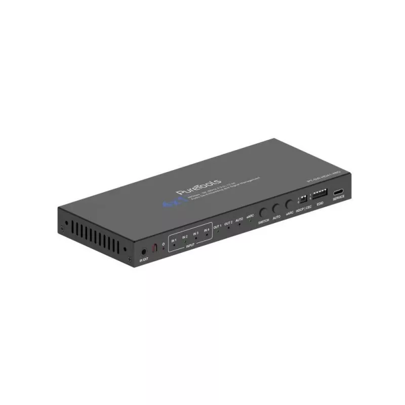 PureLink Comutador HDMI 2.1 4x1 - 48Gbps - 8K 60Hz 4:2:0 12-bit Audio De-Embedding e KVM - 4 portas